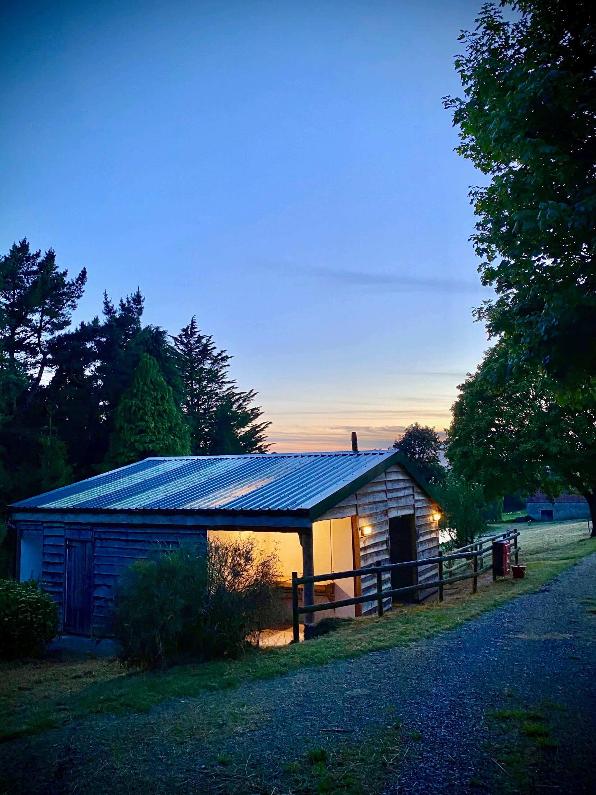 Clean Batcombe Vale campsite amenities block with free hot showers, sinks, and dishwashing facilities.